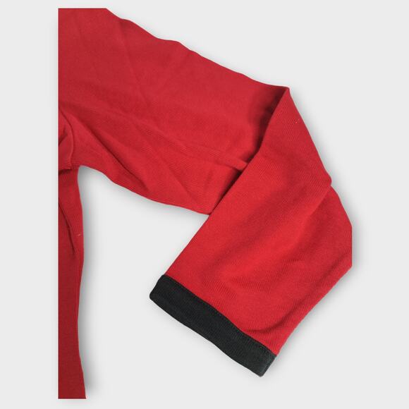 Women's C. D. Daniels Zip Up Rhinestone Red Cardigan Sweater Size 1X - Picture 4 of 7